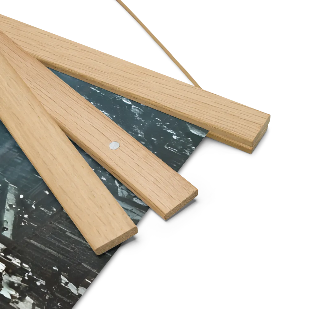 Aerial Symphony of Urban Life | Poster With Oak Wood Hanger | 18″×18″