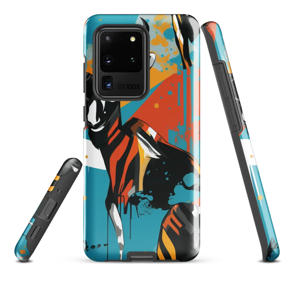 Dynamic Antelope in Vivid Abstract