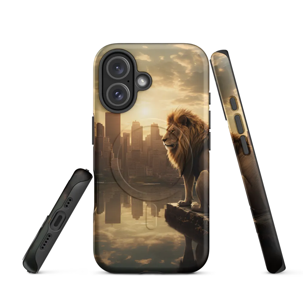 The Lion's Gaze Over the Urban Symphony