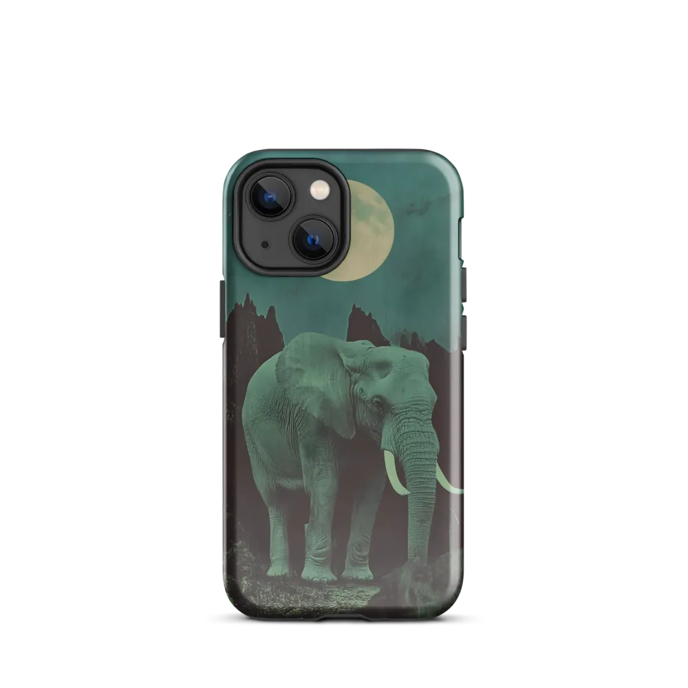 Ethereal Presence: Elephant Under a Full Moon