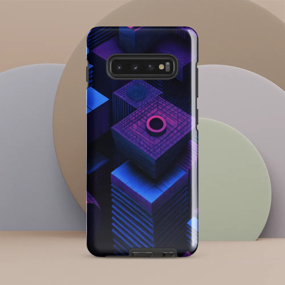 Geometric Dreams in Blue and Purple | Phone Case |  S10 Plus | Tough Case | Glossy