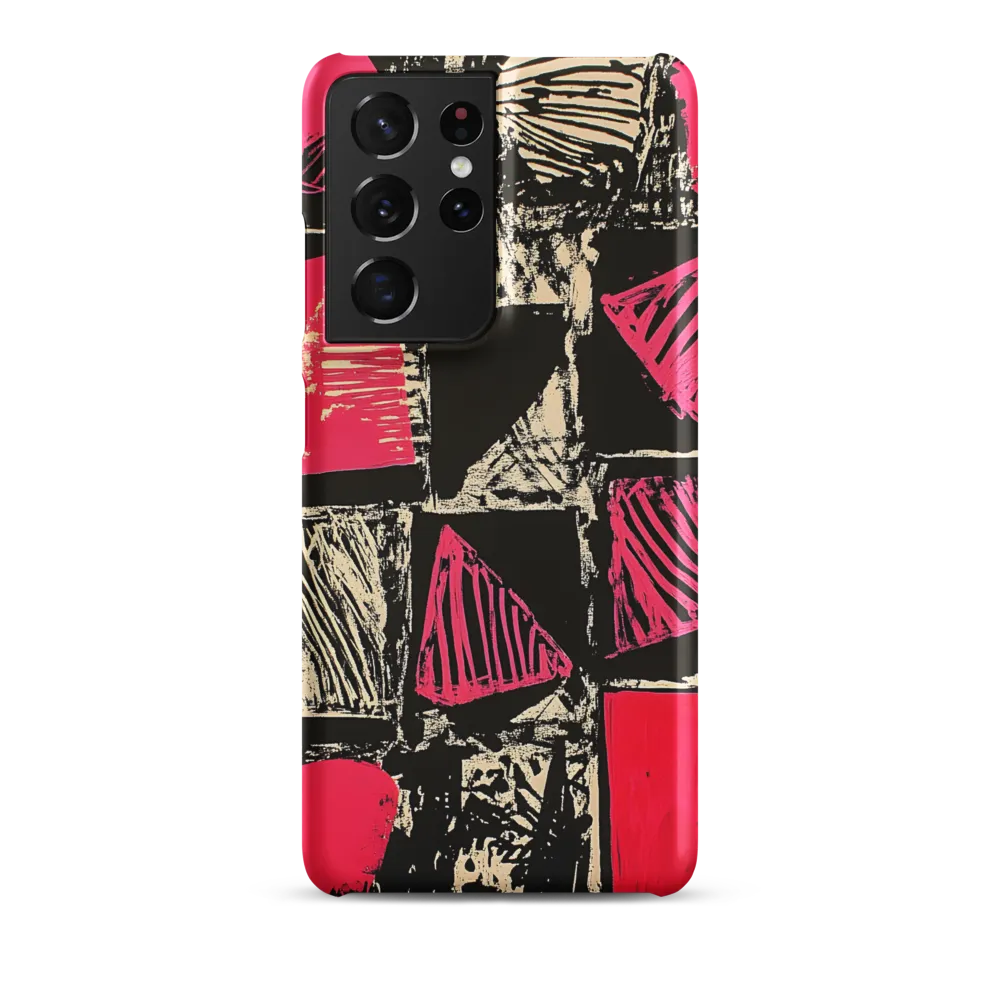 Geometric Symphony in Pink and Black