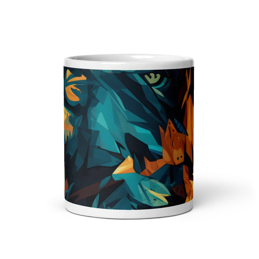 Wild Fusion: The Abstract Wolf | Mug with White inside | 11 oz