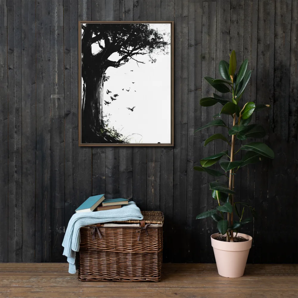 Whispers of Nature | Canvas with Brown Frame | 24″×32″