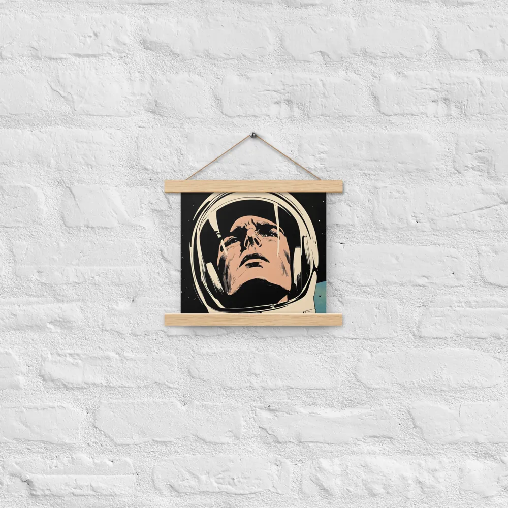 Gaze of the Astronaut | Poster With Oak Wood Hanger | 10″×10″