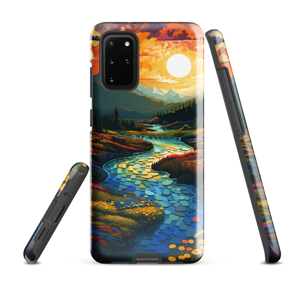 Serenity in Sunset: A Winding River's Embrace | Phone Case |  S20 Plus | Tough Case | Glossy