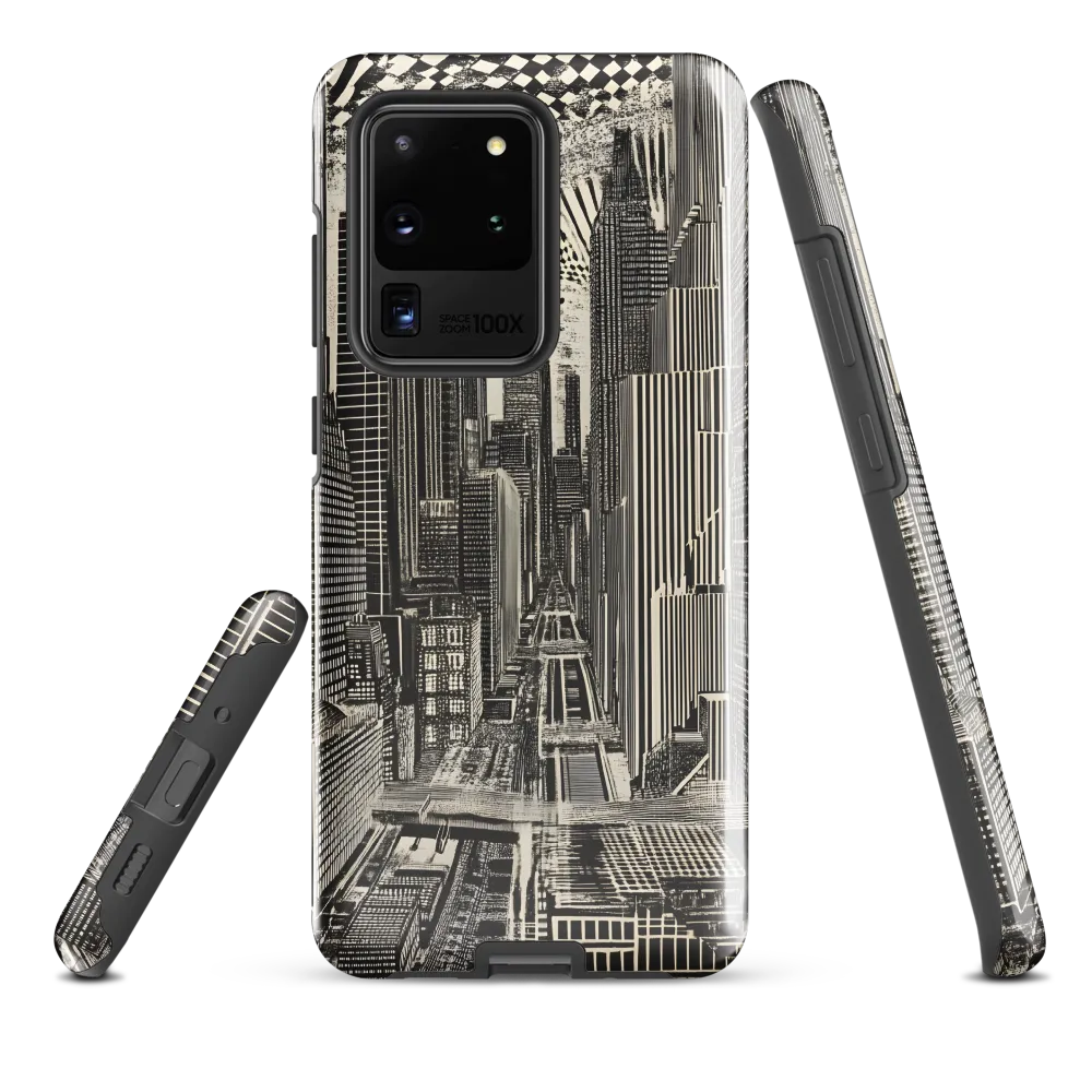 Urban Dreams: A Surreal Cityscape | Phone Case |  S20 Ultra | Tough Case | Glossy