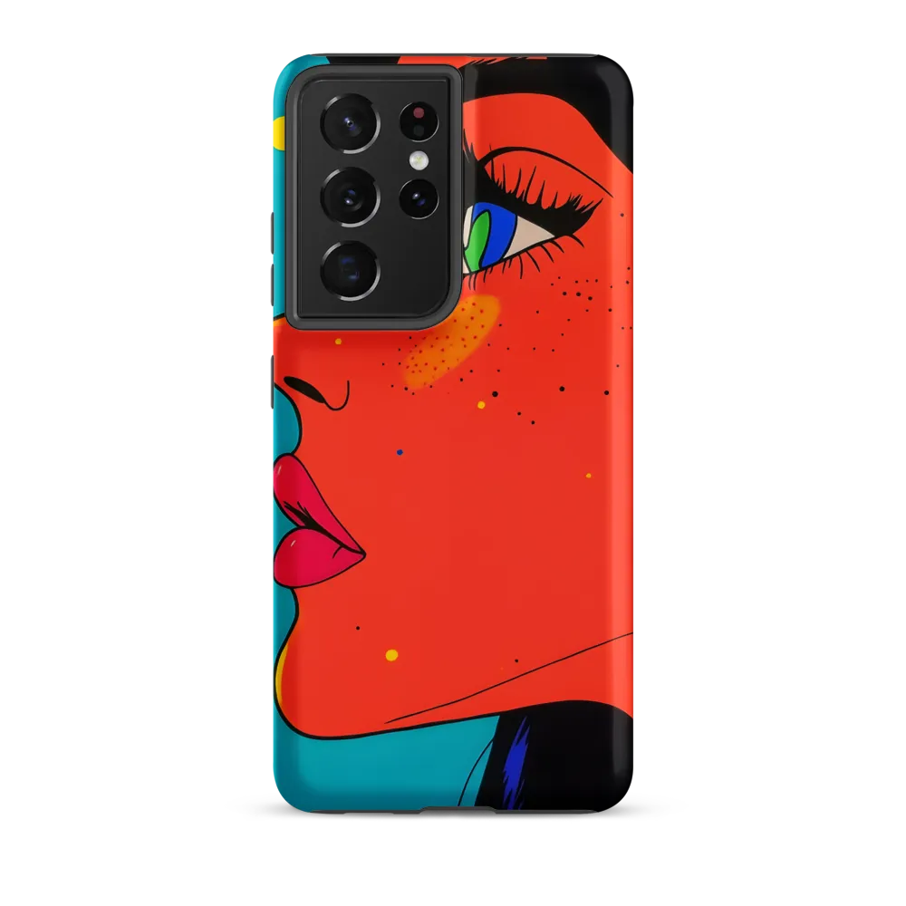 Vibrant Feminine Profile in Pop Art