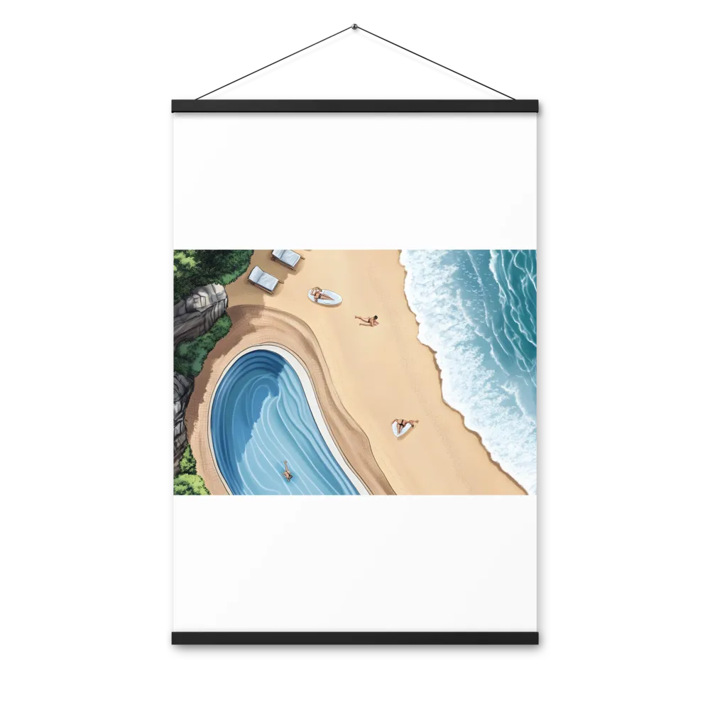 Serenity by the Shore | Poster With Black Wood Hanger | 24″×36″