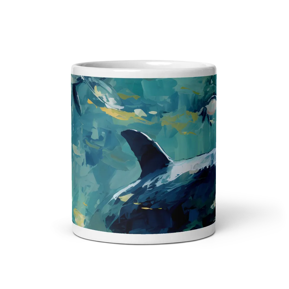 Harmony of the Ocean: Whales in Motion | Mug with White inside | 11 oz