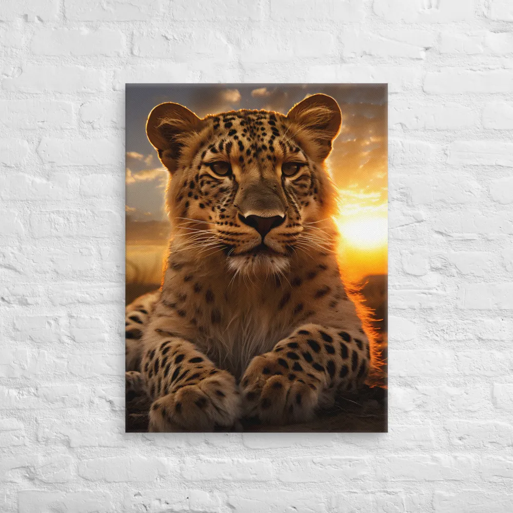 Regal Presence: The Leopard at Sunset