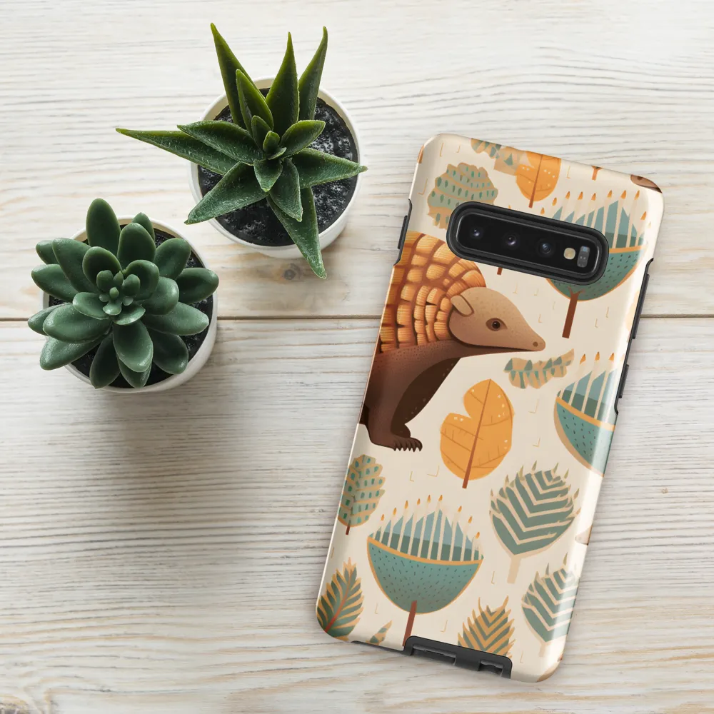 Pangolins in a Whimsical Habitat | Phone Case |  S10 Plus | Tough Case | Glossy