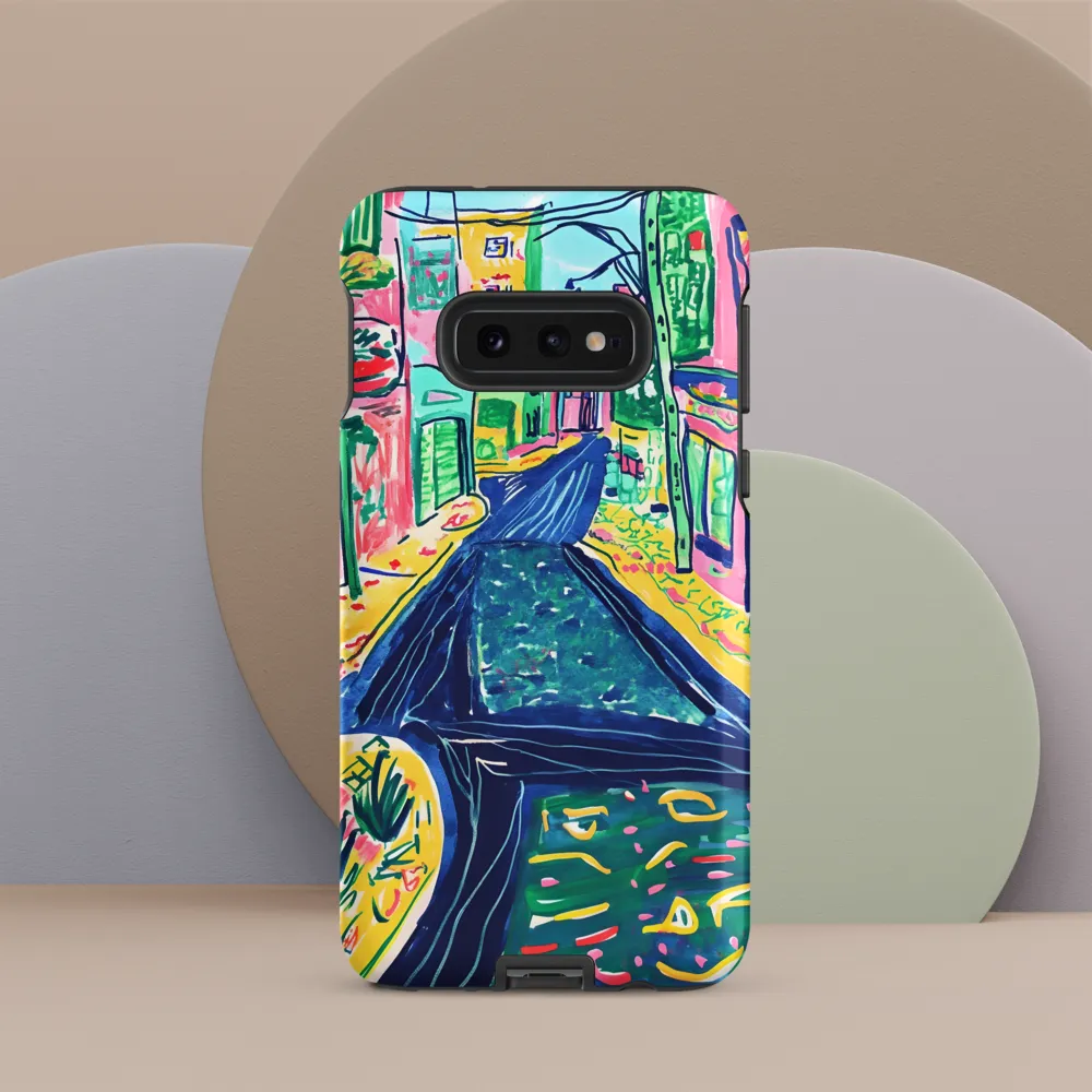 Dreamy Street in Vibrant Hues