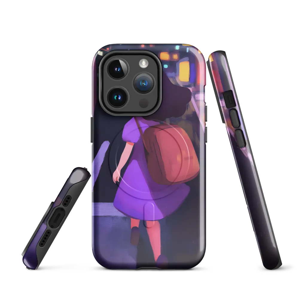 Wandering Through Neon Dreams | Phone Case |  14 Pro | MagSafe® Tough Case | Glossy