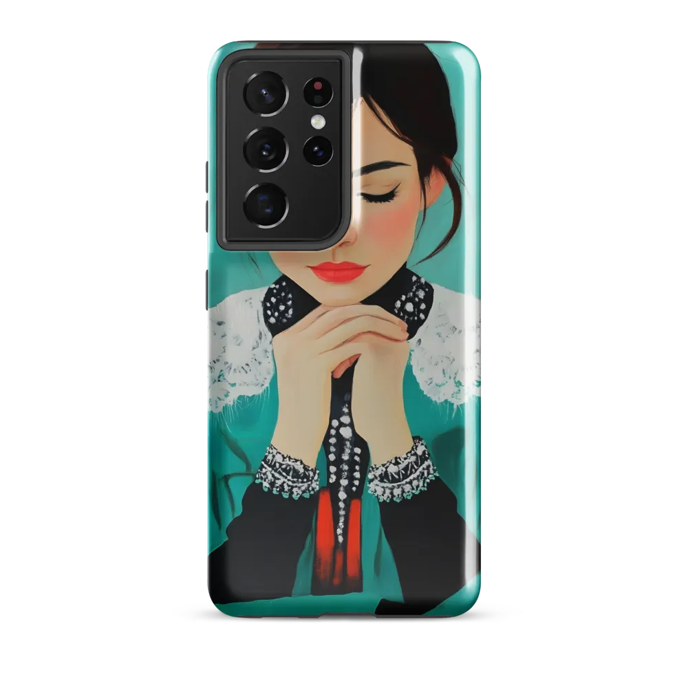 Serenity in Turquoise | Phone Case |  S21 Ultra | Tough Case | Glossy