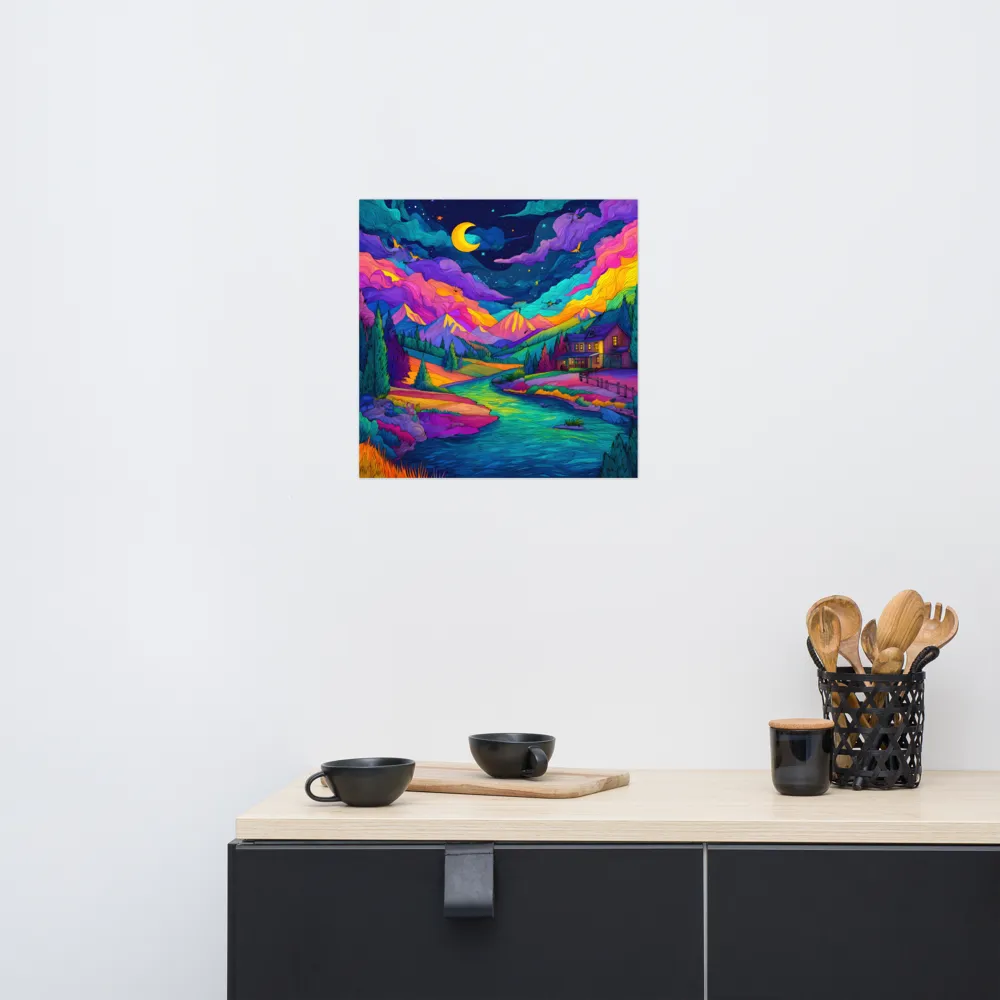 Prismatic River Retreat 
 Poster | 18″x 18″