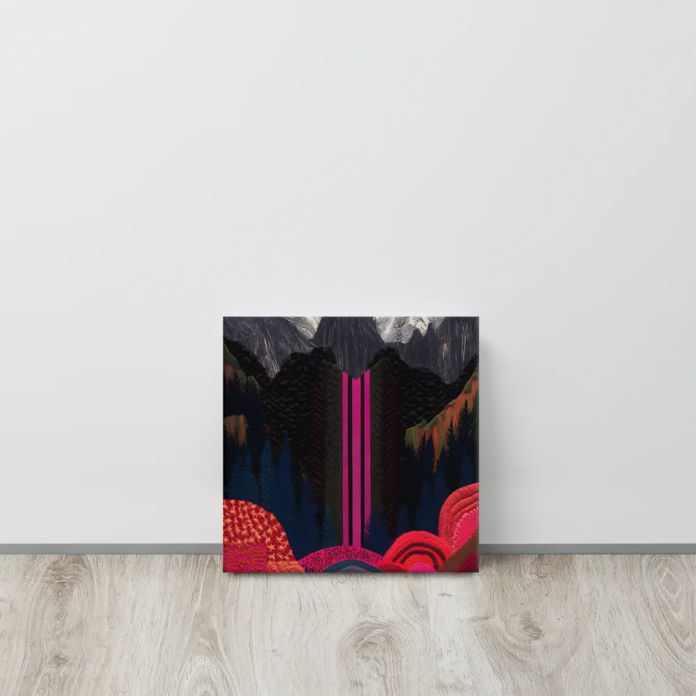 Ethereal Cascade: A Surreal Landscape | Canvas | 12″×12″