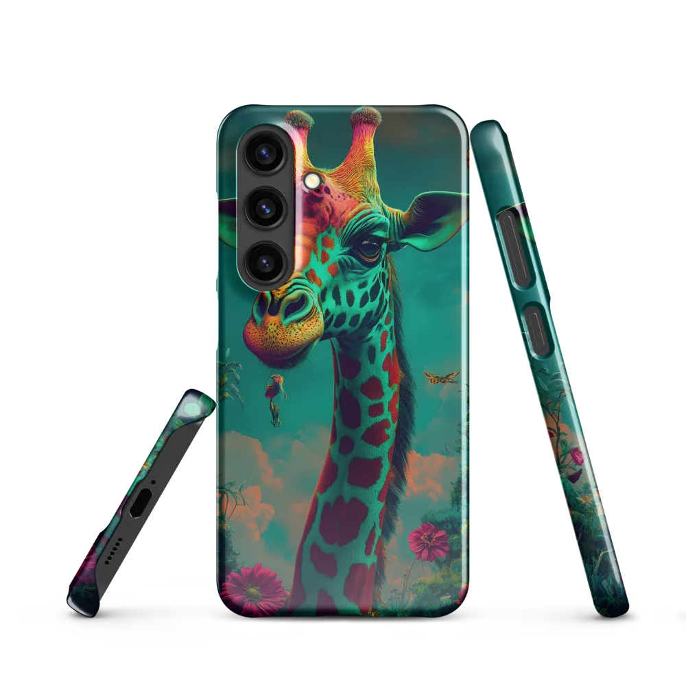 Whimsical Giraffe Among Blossoms