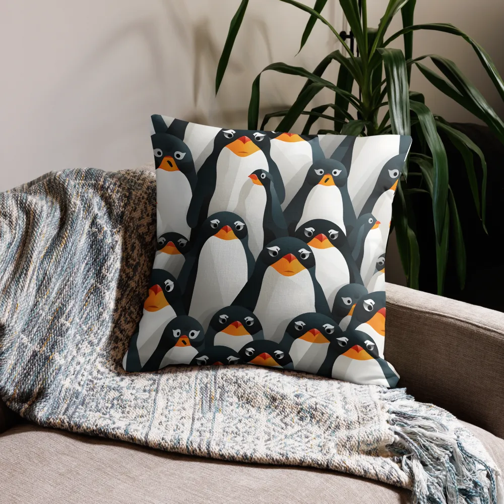 Penguin Parade | Pillow | 22″×22″