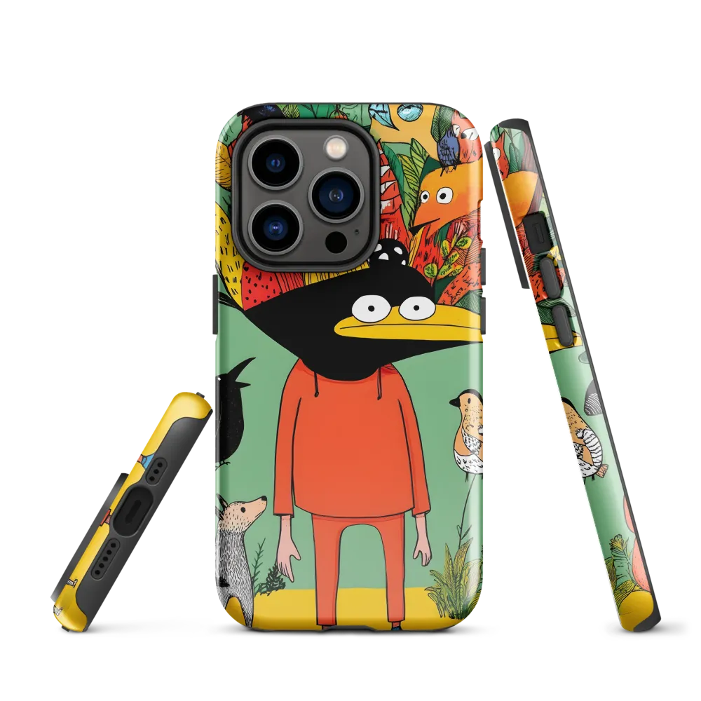 Whimsical Encounter in a Colorful Jungle