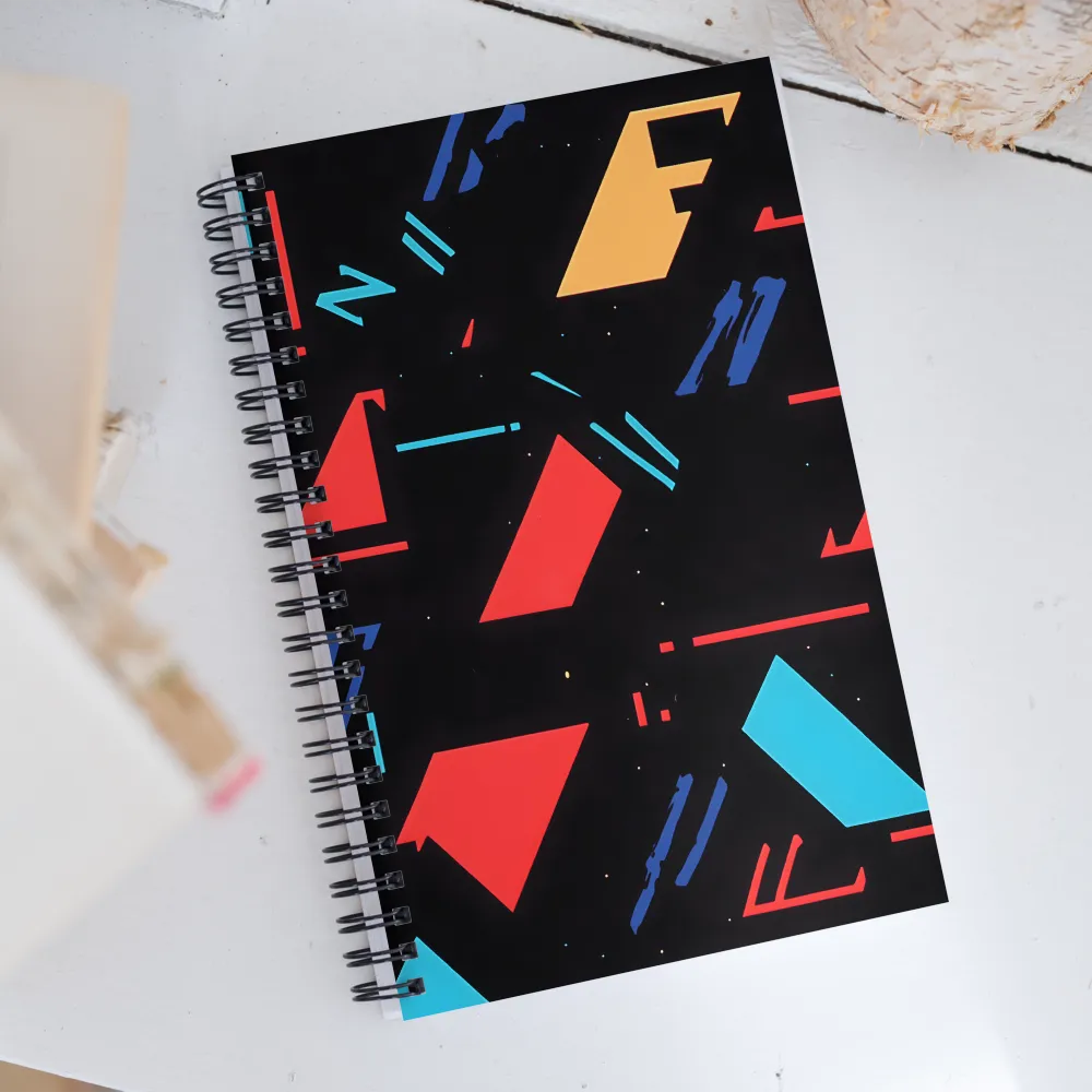 Dynamic Geometric Harmony | Spiral Notebook