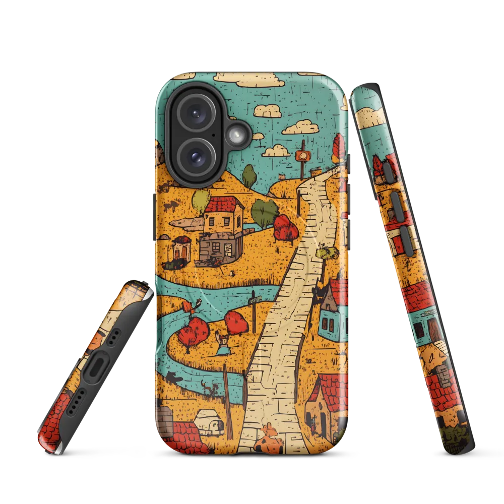 Whimsical Village Landscape