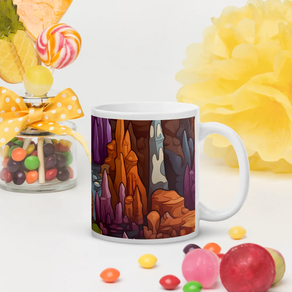 Vibrant Rockscape: A Digital Odyssey | Mugs | Multiple Sizes & Colors