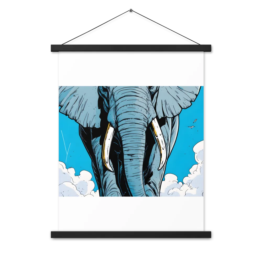 Majestic Presence: The Elephant | Poster With Black Wood Hanger | 18″×24″