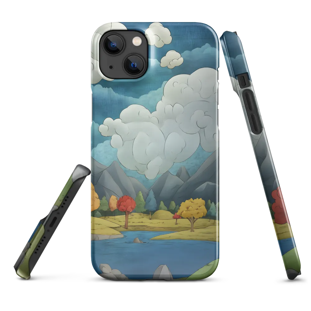 Whimsical Serenity: A Tranquil Landscape | Phone Case |  14 Plus | Snap Case | Glossy