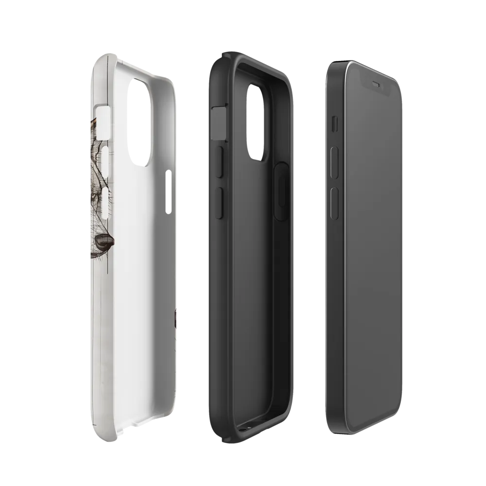 Geometric Harmony: The Essence of Wolves | Phone Case |  12 mini | Tough Case | Matte