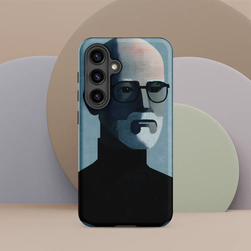 Minimalist Portrait of a Modern Man | Phone Case |  S24 | Tough Case | Matte