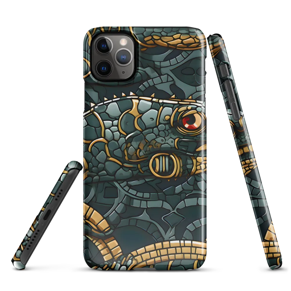 Reptilian Elegance: A Digital Art Nouveau Tapestry | Phone Case |  11 Pro Max | Snap Case | Glossy