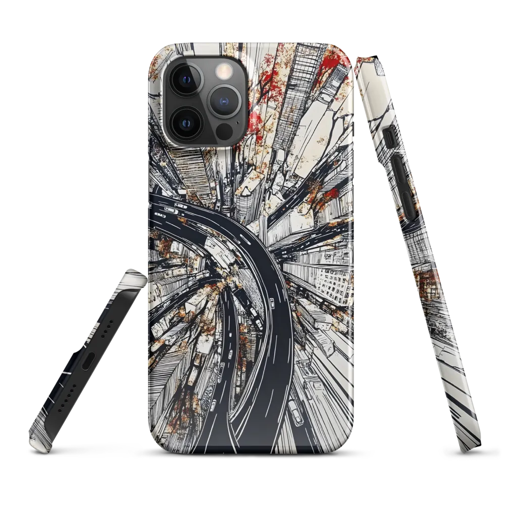 Urban Symphony: Aerial View of Life | Phone Case |  12 Pro Max | Snap Case | Glossy