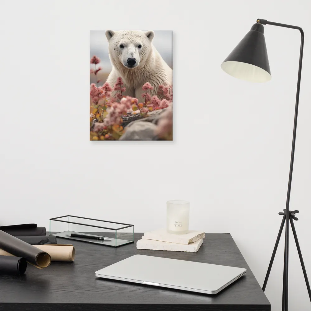 Curiosity Among Blooms: The Polar Bear