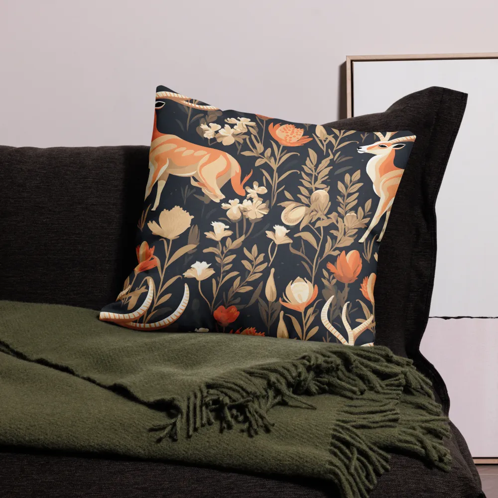 Floral Harmony: A Dance in the Dark | Pillow & Pillow Case | Multiple Sizes