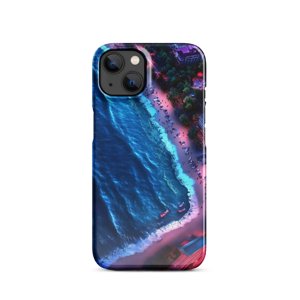 Twilight Reflections: A Serene Beach Aerial | Phone Case |  13 | Snap Case | Glossy