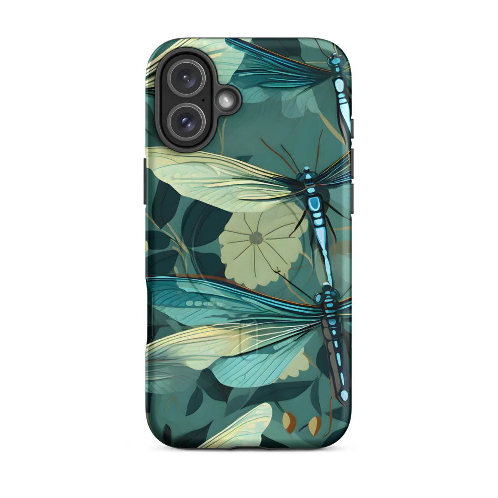 Whispers of Nature: Dragonflies in Harmony | Phone Case |  16 Plus | MagSafe® Tough Case | Matte