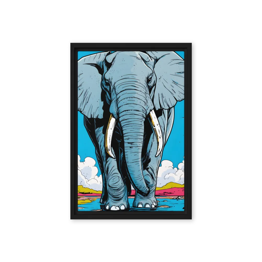 Majestic Presence: The Elephant | Canvas with Black Frame | 12″×18″