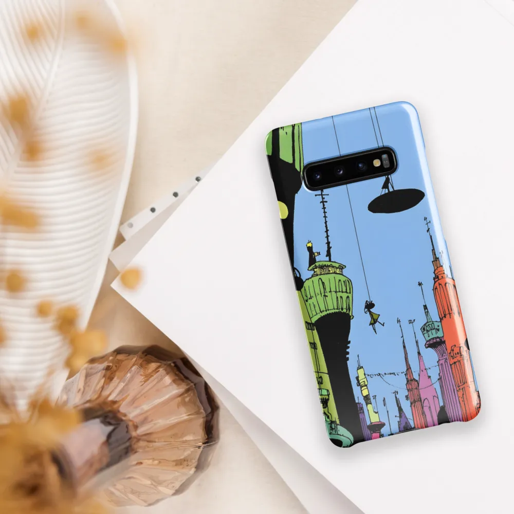 Whimsical Heights: A Futuristic Cityscape | Phone Case |  S10 Plus | Snap Case | Glossy