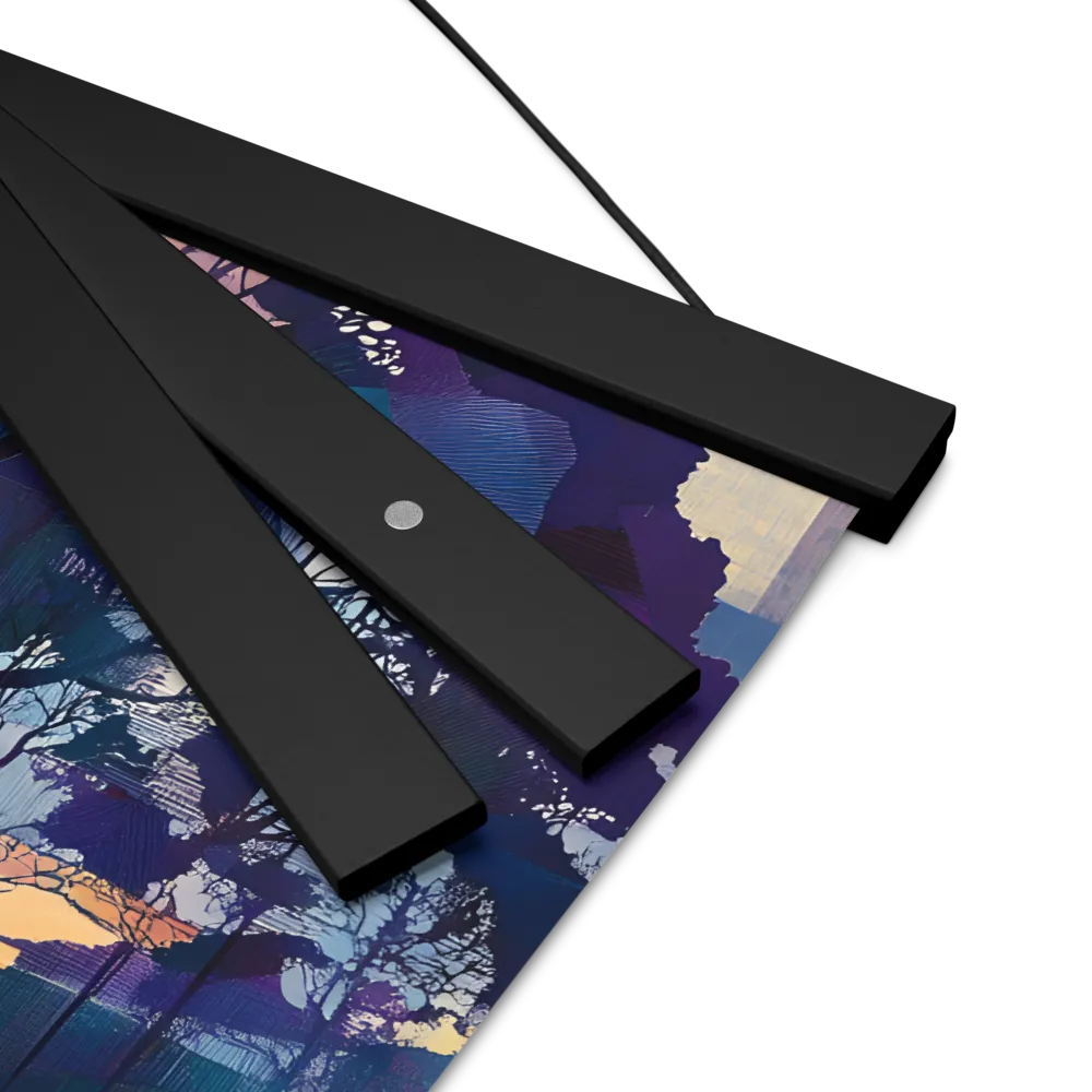 Tranquil Geometry: A Journey Through Color | Poster With Black Wood Hanger | 12″×12″