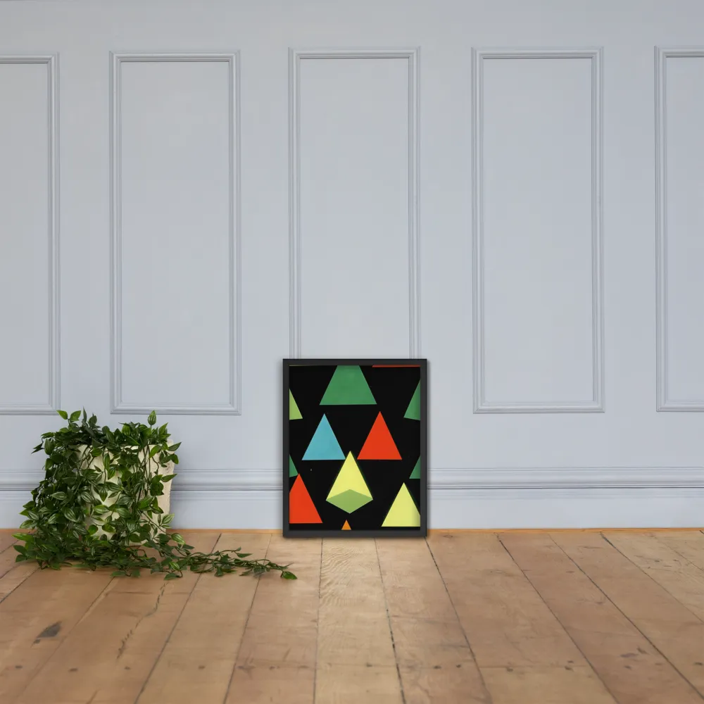 Geometric Harmony in Color | Poster with Black Frame | 16″×20″