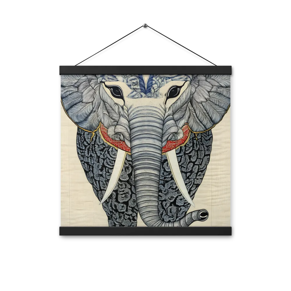 Majesty of the Elephant | Poster With Black Wood Hanger | 16″×16″