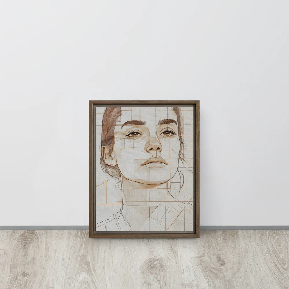 Geometric Serenity: A Minimalist Portrait
