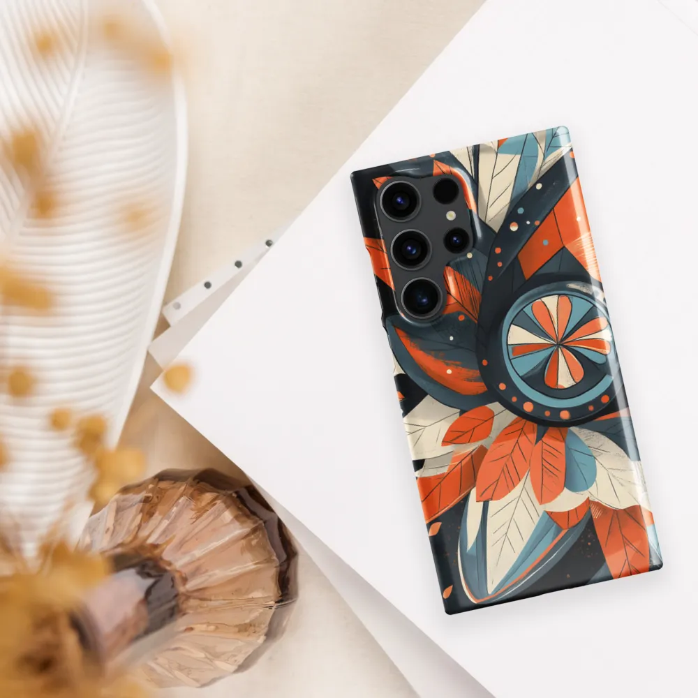 Floral Symphony in Orange and Teal