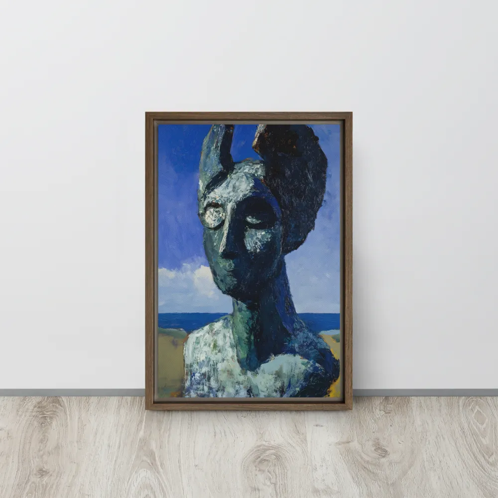 Silent Contemplation | Canvas with Brown Frame | 12″×18″