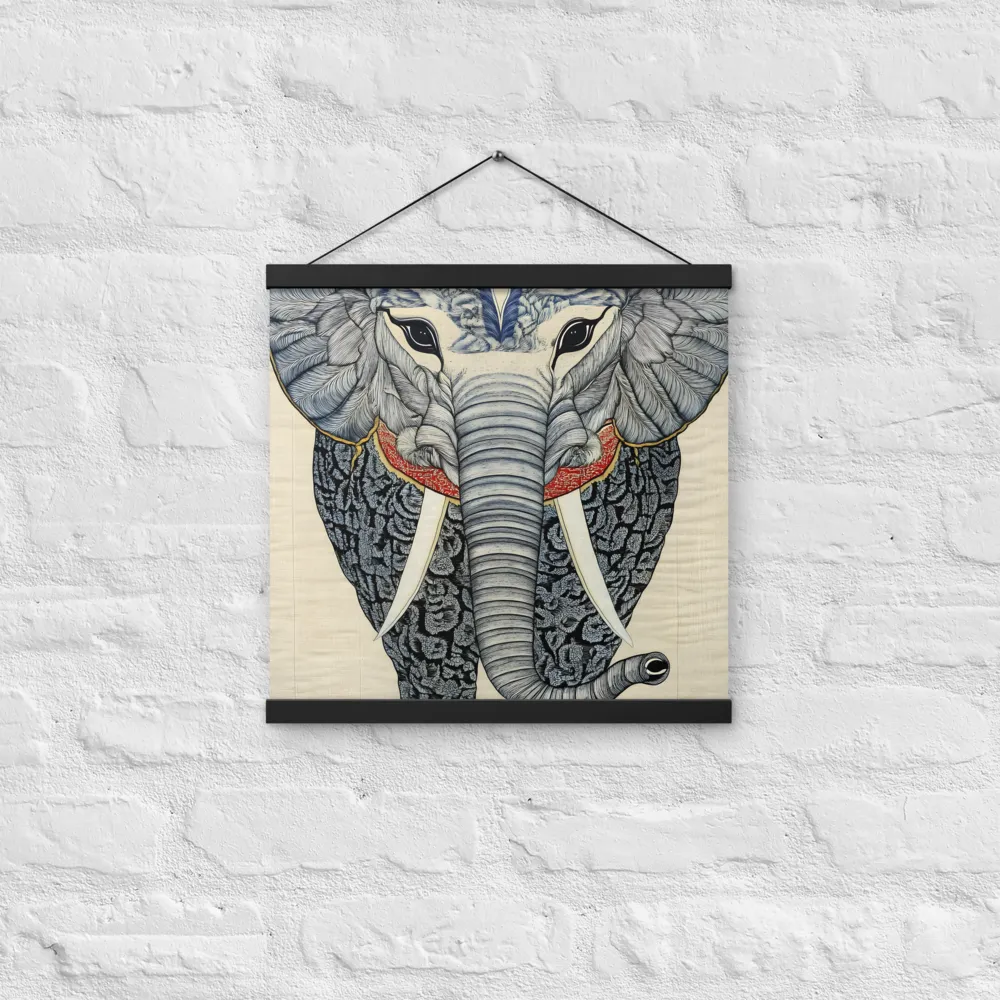 Majesty of the Elephant | Poster With Black Wood Hanger | 16″×16″