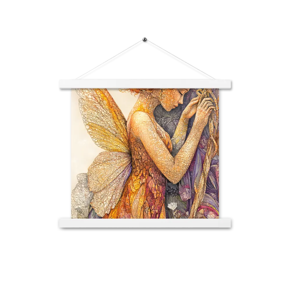 Whispers of the Frosted Meadow | Poster With White Wood Hanger | 14″×14″