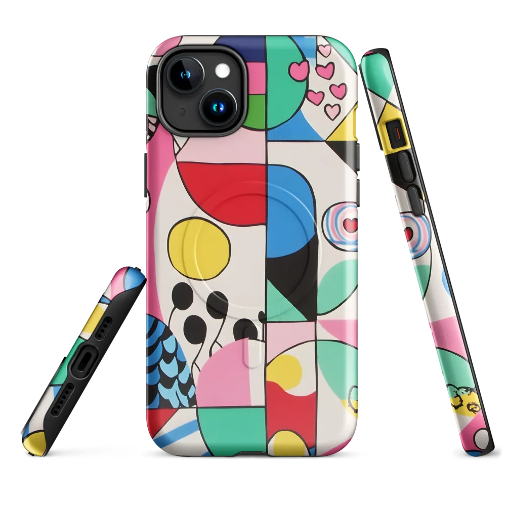 Dynamic Interplay of Shapes | Phone Case |  15 Plus | MagSafe® Tough Case | Glossy
