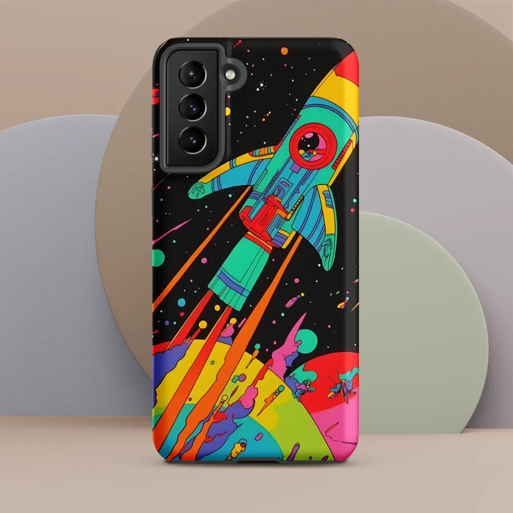 Cosmic Voyage: The Neon Lift-Off