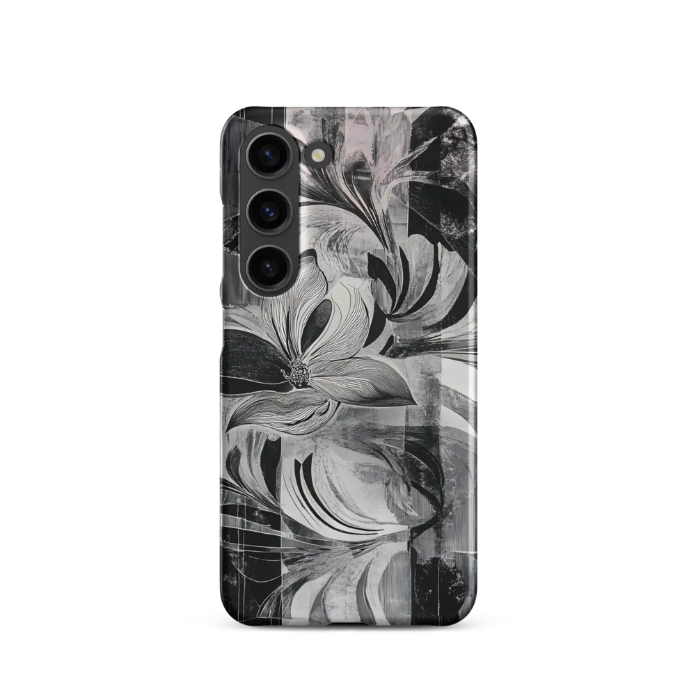 Floral Fusion in Monochrome | Phone Case |  S23 | Snap Case | Matte